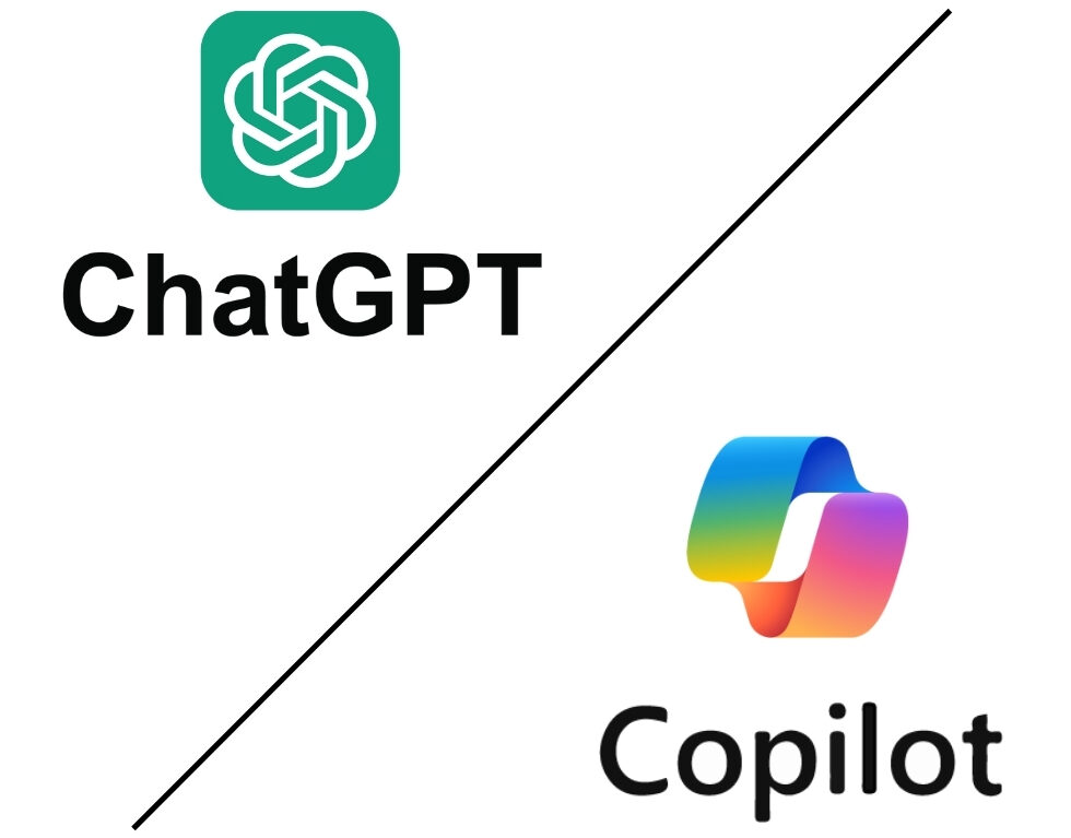 ChatGPT logo compared to Copilot logo